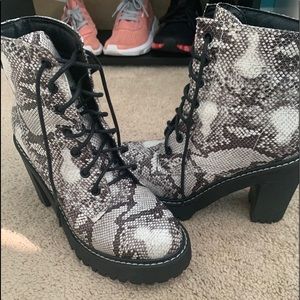 Steve Madden Snakeskin Heel Boots